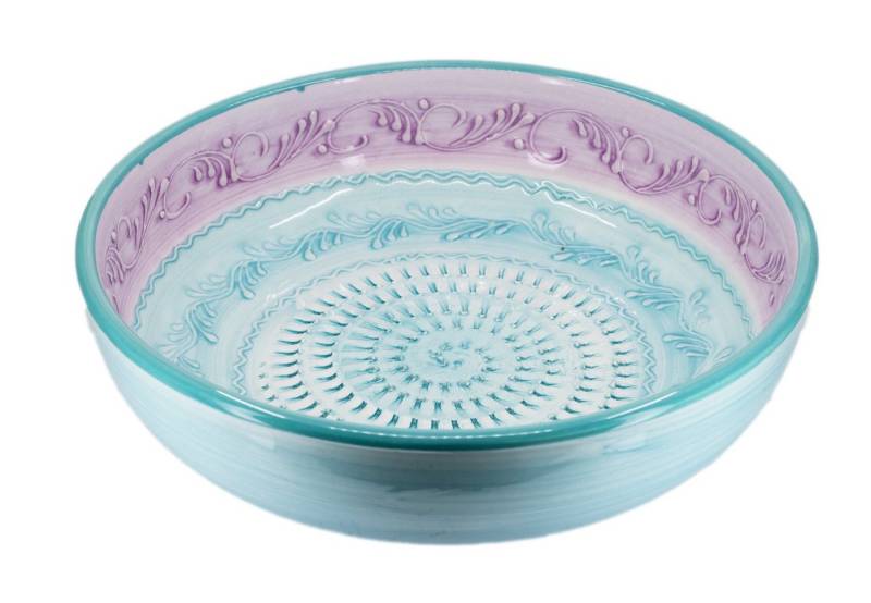 Kaladia Multireibe Reibeschüssel in Türkis Lila, Keramik, handbemalte Küchenreibe - Made in Spain von Kaladia