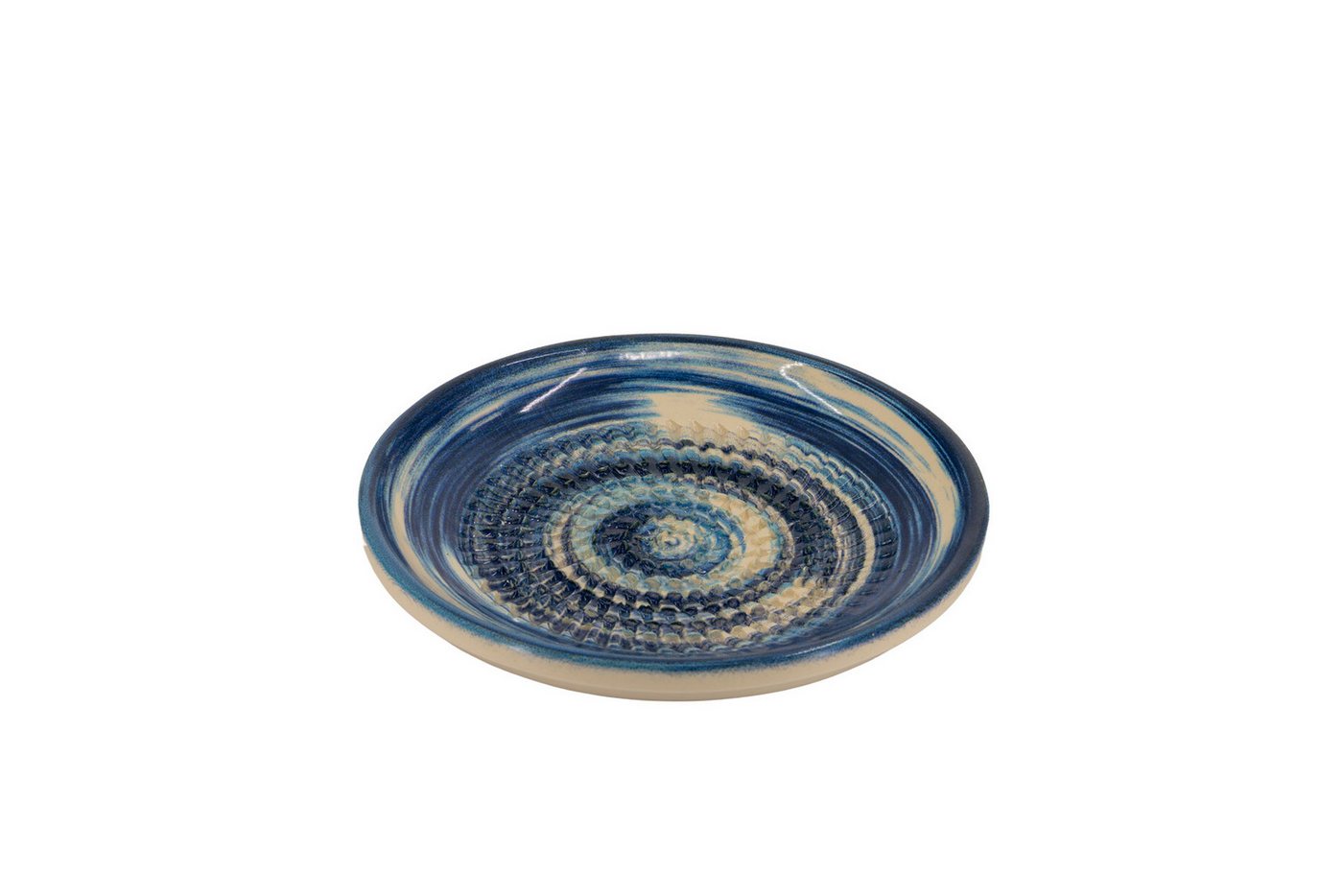 Kaladia Multireibe Reibeteller in Blau/Weiß mit Streifen - zum Zerkleinern von Zutaten, Keramik, handbemalte Küchenreibe aus Keramik - Made in Spain Kaladia Multireibe Reibeteller in Blau/Weiß mit Streifen - zum Zerkleinern von Zutaten, Keramik, handbemalte Küchenreibe aus Keramik - Made in Spain von Kaladia