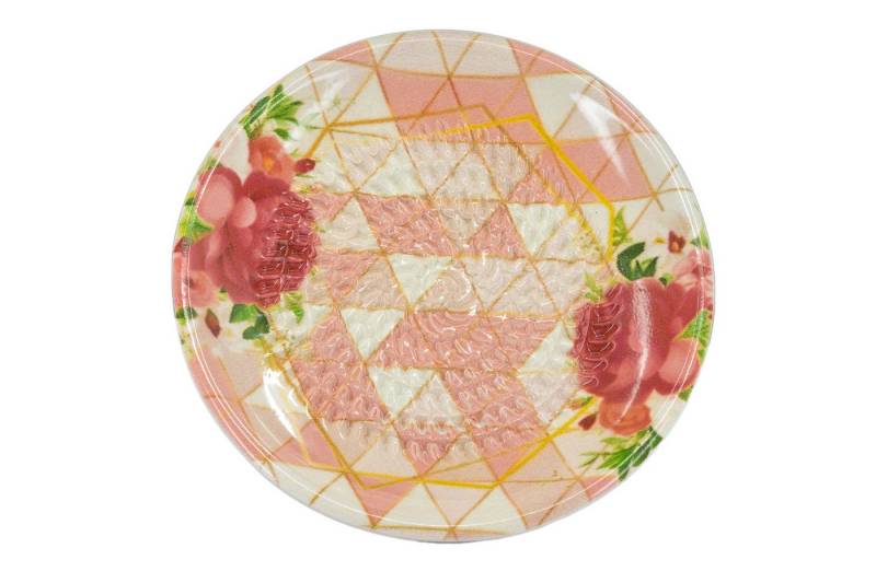 Kaladia Multireibe Reibeteller in Rosa mit pinker Blume, Keramik, handbemalte Küchenreibe - Made in Spain von Kaladia