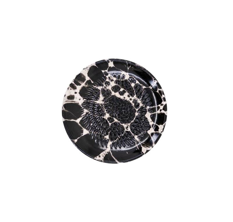 Kaladia Multireibe Reibeteller in Schwarz & Weiß marmoriert - zum Zerkleinern von Zutaten, Keramik, handbemalte Küchenreibe aus Keramik - Made in Spain von Kaladia