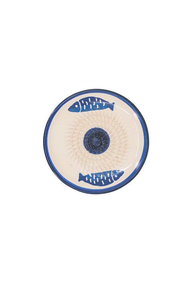 Kaladia Multireibe Reibeteller in Weiß mit Fischen - zum Zerkleinern von Zutaten, Keramik, handbemalte Küchenreibe aus Keramik - Made in Spain Kaladia Multireibe Reibeteller in Weiß mit Fischen - zum Zerkleinern von Zutaten, Keramik, handbemalte Küchenreibe aus Keramik - Made in Spain von Kaladia