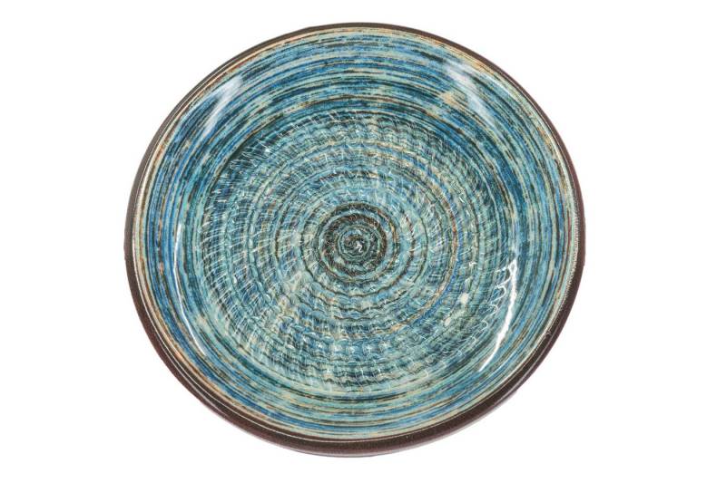 Kaladia Multireibe Reibeteller in braun/blau, Keramik, handbemalte Küchenreibe - Made in Spain von Kaladia