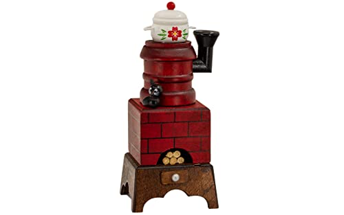 Kaladia Räucherkerzenhalter/Räucherofen aus Holz - für Räucherkerzen Größe M - Motiv: mit Kochtopf - Größe: ca. 20 cm von Kaladia