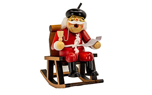 Kaladia - Räuchermännchen/Räucherfigur aus Holz - für Räucherkerzen Größe M - Motiv: Räuchermännchen Großvater - Größe: ca. 16 cm von Kaladia