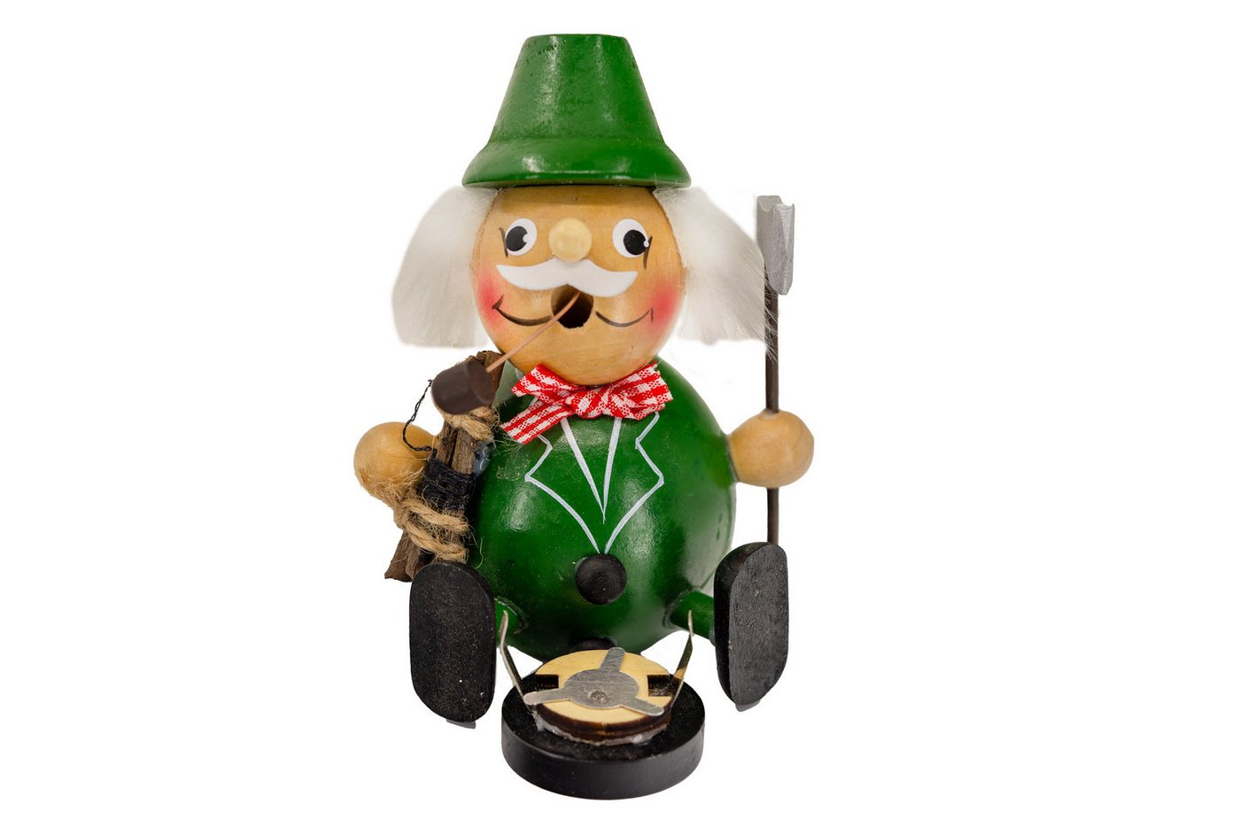 Kaladia Räuchermännchen Kugelräucherfiguren aus Holz - Holzfäller - Räucherkerzen Größe M, handbemalte Dekoration in niedlichem Stil - für jeden Raum von Kaladia