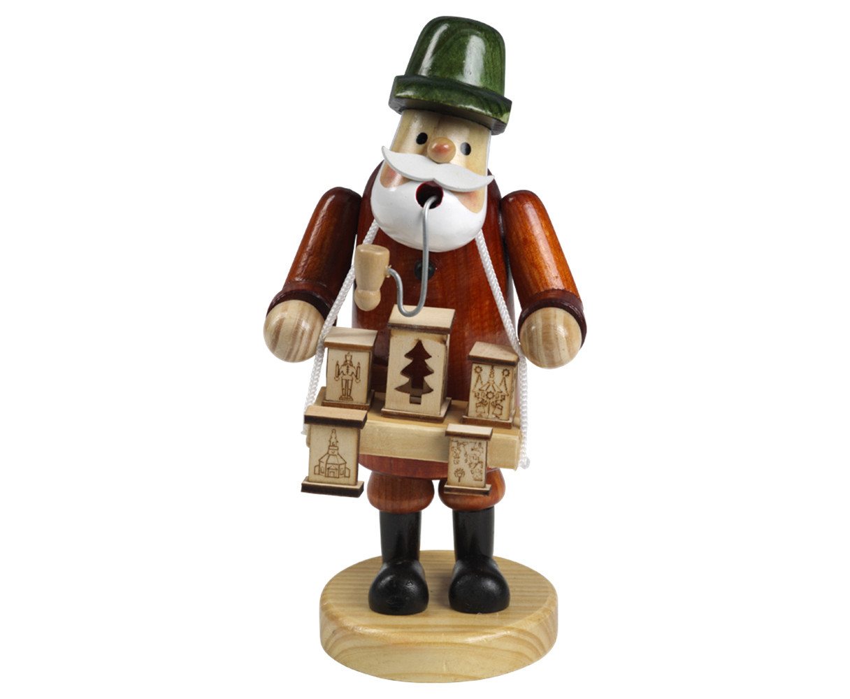 Kaladia Räuchermännchen Laternenhändler - aus Holz - 9,5x8,5x18,5 cm - für Räucherkerzen M, Perfekt für Sammlungen, Dekorationen oder als Weihnachtsgeschenk von Kaladia