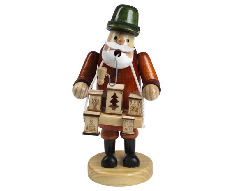 Kaladia Räuchermännchen Laternenhändler - aus Holz - 9,5x8,5x18,5 cm - für Räucherkerzen M, Perfekt für Sammlungen, Dekorationen oder als Weihnachtsgeschenk von Kaladia