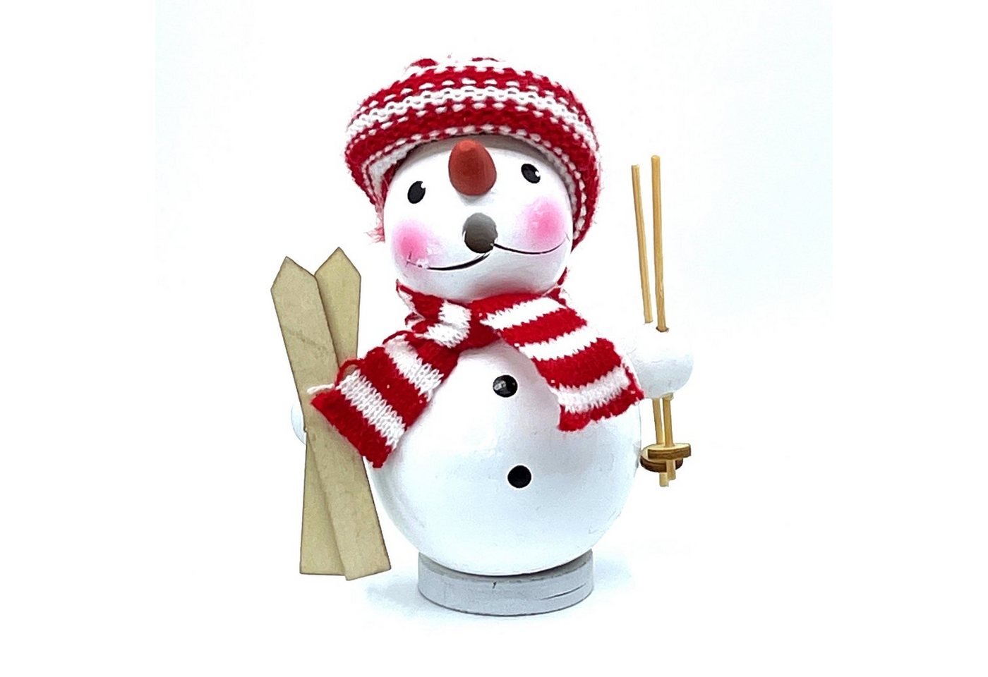 Kaladia Räuchermännchen Räucherfigur Schneemann mit Ski - Größe 12cm, für Standard Räucherkerzen - aus Holz Kaladia Räuchermännchen Räucherfigur Schneemann mit Ski - Größe 12cm, für Standard Räucherkerzen - aus Holz von Kaladia