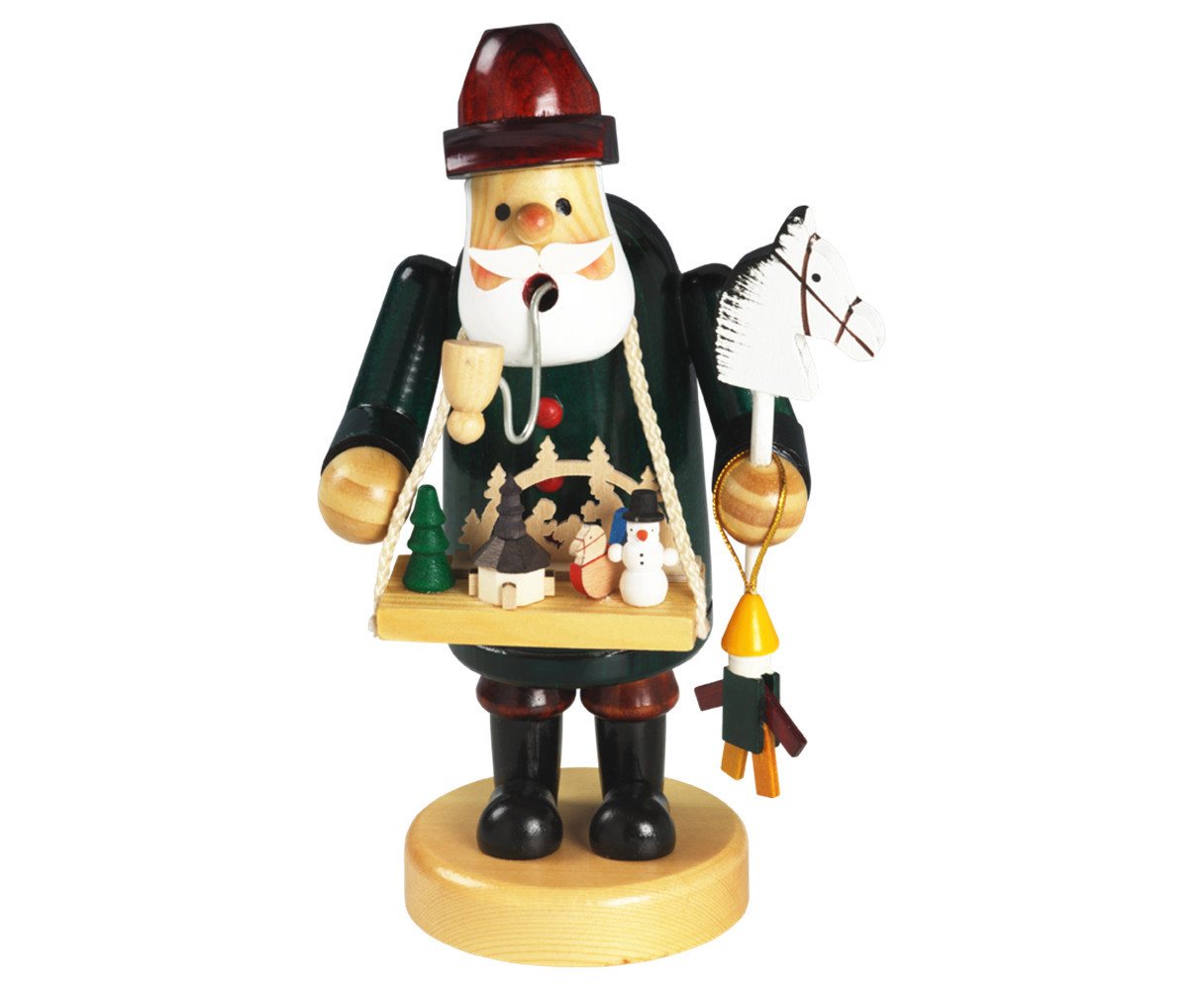Kaladia Räuchermännchen Souvenirhändler - aus Holz - 9,5x8,5x18,5 cm - für Räucherkerzen M, Perfekt für Sammlungen, Dekorationen oder als Weihnachtsgeschenk von Kaladia