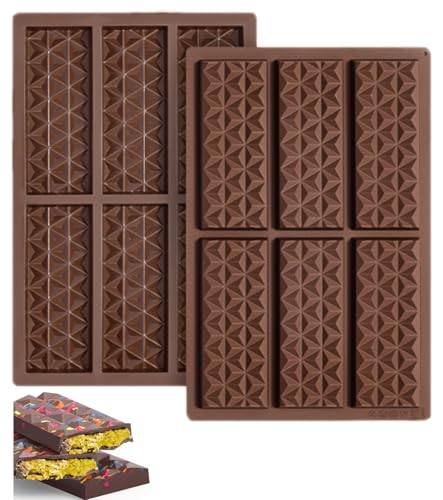 2 Stück Silikonform Schokolade, Silikonform für 6 Mulden Schokolade,Antihaft Schokoladenform in Lebensmittelqualität,Ice Cube Moulds,Fondantform 2 Stück Silikonform Schokolade, Silikonform für 6 Mulden Schokolade,Antihaft Schokoladenform in Lebensmittelqualität,Ice Cube Moulds,Fondantform von Kalamakala
