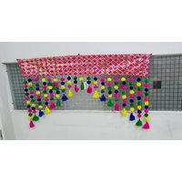 Handgemachter Pompom Quaste Volant - Boho Tür & Fenster Toran von KalasCreation