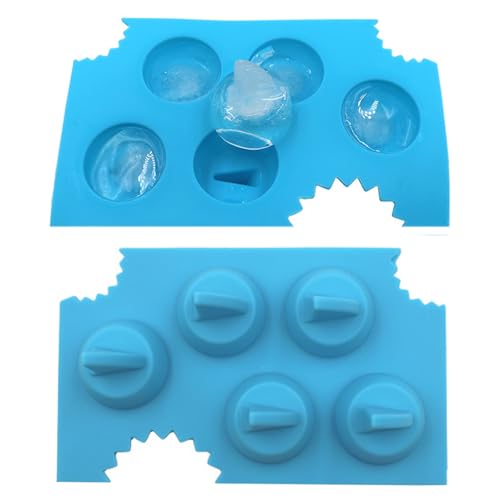 2 PCs Silikon Eiswürfelschale Hai Flossenform Eiswürfel Schimmel 5-Cavity-Lebensmittel-Silikon-Eisschalen Haifischen Party Easy Release & wiederverwendbare Eisformen Chilling Cocktails Whisky, Siliko von Kalastussaari
