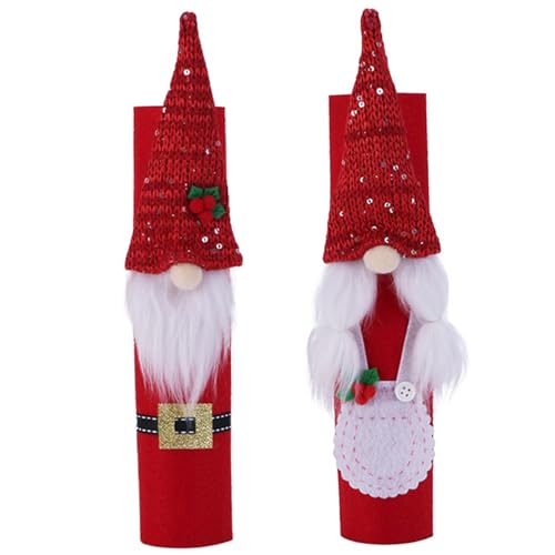 2 PCs Weihnachtskühlschrankgriff Deckungen XMAS GNOME Kühlschrank -Türgriff Deckschutzschutz für Küchen Weihnachtsdekorationen Mikrowellen -Tür von Kalastussaari