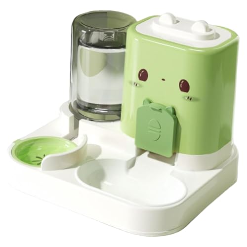 2 in 1 Automatischer Haustierfuttermittel, 1500 ml Wasserspender mit großer Kapazität, 2200 ml Anti-Clogging Cat Food-Spender für kleine Hundepaplerkatze Kätzchen von Kalastussaari