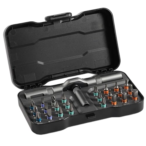 24 in 1 Magnetschraubendreher-Set, DIY-Ratschenschraubendreher-Set mit T-förmiger Griff- und Speicherhülle, Multi-Bit-Magnetantriebssatz für Möbel, Computer, elektronische Reparatur 24 in 1 Magnetschraubendreher-Set, DIY-Ratschenschraubendreher-Set mit T-förmiger Griff- und Speicherhülle, Multi-Bit-Magnetantriebssatz für Möbel, Computer, elektronische Reparatur von Kalastussaari