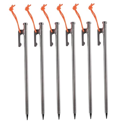 6pcs Titanium Zelteinsätze Hochleistungsstufe, 8 Zoll Ultraleichte Zelteinsätze mit reflektierend 6pcs Titanium Zelteinsätze Hochleistungsstufe, 8 Zoll Ultraleichte Zelteinsätze mit reflektierend von Kalastussaari