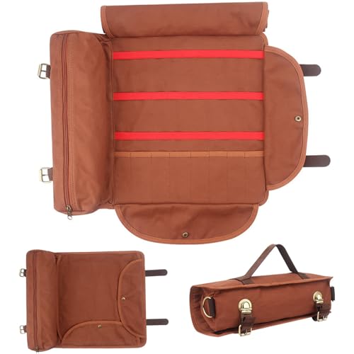 Barkeeper Bag 15x7x5in Canvas große Kapazität Barkeeper Kit Bag mit Metallverschluss Tragbarer Barkeeper -Rollbeutel für Picknick -Camping -Barkeeper -Kit im Freien von Kalastussaari