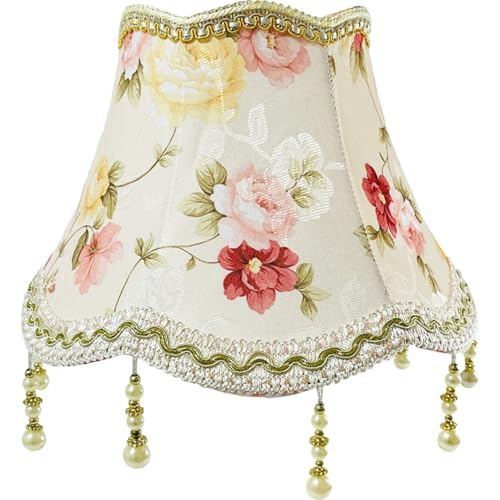Blumenlampenschatten, Vintage Blumenlampenschatten, schöne dekorative Stofflampenschirm für Tisch, Wand und Stehlampen große Schatten für Tischlampen von Kalastussaari