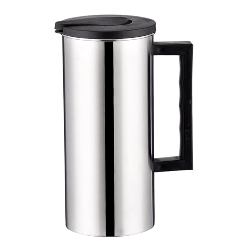 Edelstahlkrug mit Deckel, 1600 ml kartierbar aus Edelstahl und Leckschutz wiederverwendbarer Eisteekrug für Kaffee, Saft und hausgemachtes Getränk mit Deckel von Kalastussaari