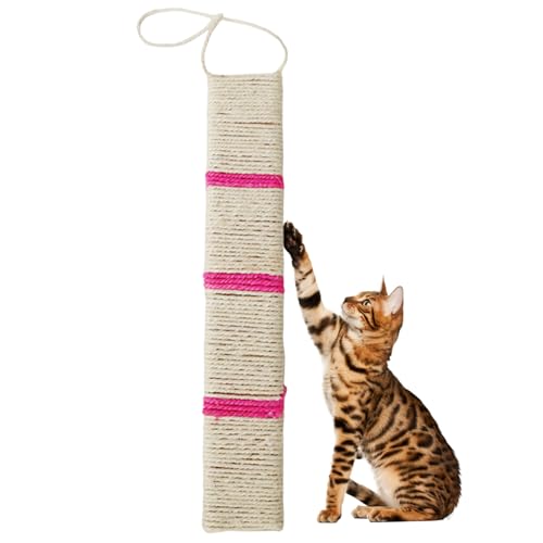 Hängende Katzenkratzenbrett, vertikales Kratzpad, Schwestermatte mit Seil für Innenkatzen/17, 7 x 3, 2 Zoll (zufällige Farbe) von Kalastussaari