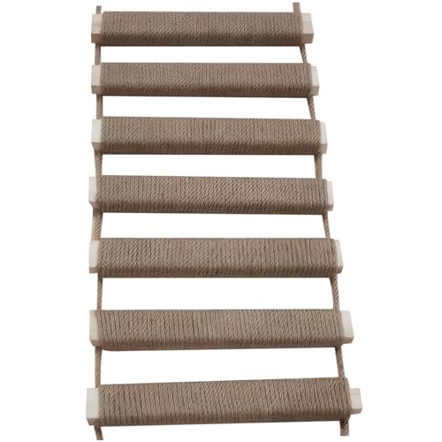 Hängende Katzenleiter, Holzkatzebrücke mit Leinenseil, kratzfestes Kletterspielzeug, Innenmöbel und Versorgung/10 x 39 Zoll Hängende Katzenleiter, Holzkatzebrücke mit Leinenseil, kratzfestes Kletterspielzeug, Innenmöbel und Versorgung/10 x 39 Zoll von Kalastussaari