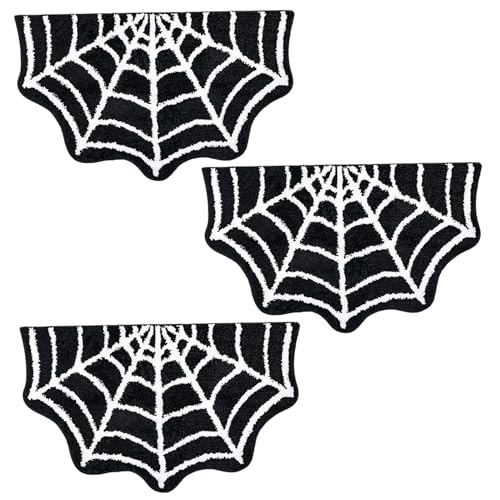 Halloween Bad Matte 3pcs 16x24in weich dick dicke Spinnenpinnennetz-Teppich nicht rutsch warm warm halb runde geformte schwarze Gotik Teppich für Badezimmer Schlafzimmer Küche Home Goth Bad Matte Halloween Bad Matte 3pcs 16x24in weich dick dicke Spinnenpinnennetz-Teppich nicht rutsch warm warm halb runde geformte schwarze Gotik Teppich für Badezimmer Schlafzimmer Küche Home Goth Bad Matte von Kalastussaari