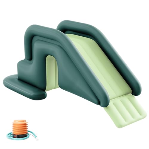 Kalastussaari Aufblasbarer Poolrutsche, 78, 7 PVC Water Slide Hinterhof Sommerspaß mit Luftpumpe (Innenräume/Outdoor)/Grün von Kalastussaari