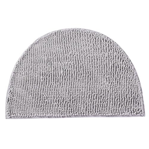 Kalastussaari Halbe runde Badematte, 20x13 Nicht-rutsches Chenille Kleiner Badezimmerteppich, saugfähige, schnell trocknende weiche Waschmaschine für Bad, Dusche, Schlafzimmer oder Tür-Teppich von Kalastussaari