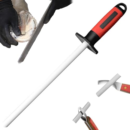 Kalastussaari Hufmesserschärfer 10 Zoll Keramik Huf Messerschärfer Stange mit Gummigriff tragbares einfaches hängendes Hufmesser -Schärfer -Werkzeug für Pferdemesserschärfer von Kalastussaari