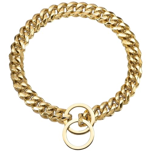 Kalastussaari Hundeschlangenkragen, 24 geschweißte Edelstahlkette mit Schnalle, leicht zu tragenes Elegantes Design für kleine, mittelgroße, große Hunde von Kalastussaari
