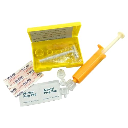 Kalastussaari Insektenwanzen Bienenstechen Schlangenbissextraktorsaug -Kit, Insekten -Biss -Saugwerkzeug mit Tasse und Speicherbox für Wandercampingzubehör und Essentials von Kalastussaari