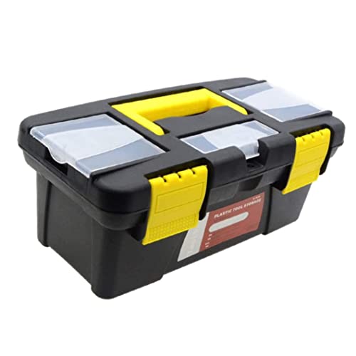 Kalastussaari Portable Toolbox 10inch 2 Schicht Kunststoff Handwerkzeugkiste Speicherhülle mit Fach Kunststoff -Werkzeugkasten von Kalastussaari