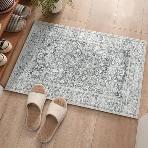 Kleiner Teppich 23.62x35.43 Vintage National Floor Matten Weiche Nachahmung Kaschmirteppichläufer mit nicht schlupfenden Rückenläufern elegante Bodenmatten für Wohnzimmer, Schlafzimmer, Teppich für B Kleiner Teppich 23.62x35.43 Vintage National Floor Matten Weiche Nachahmung Kaschmirteppichläufer mit nicht schlupfenden Rückenläufern elegante Bodenmatten für Wohnzimmer, Schlafzimmer, Teppich für B von Kalastussaari