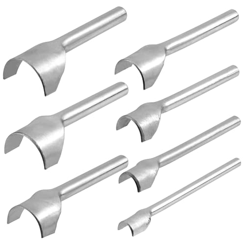 Leder -Punch -Werkzeuge, 7pcs halbkreisförmiger Gürtellochpuncher, Metall -Crafting -Kit für Brieftaschen und Kartenhüllen von Kalastussaari