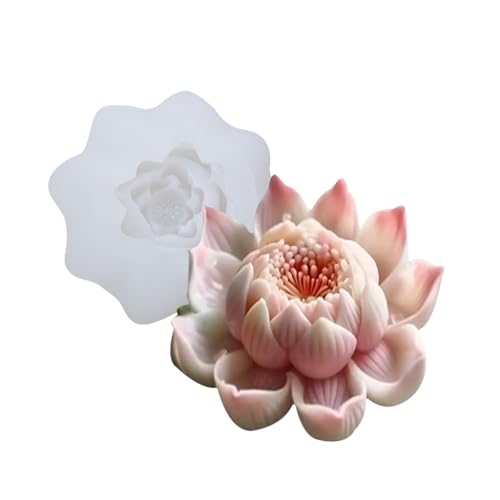 Lotus Blume Silikonformen, chinesische Seife und Kerzenformen, 3D -Aromatherapie -Kerzenform, sicher für handgefertigte Seife und Handwerkshandwerk von Kalastussaari