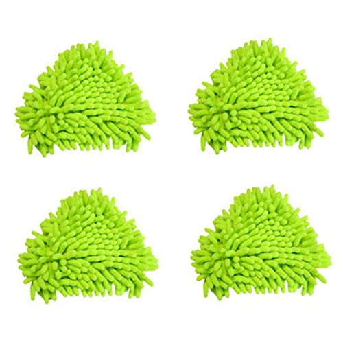 Mini Triangular Mopp, 4pcs Rotatable Reinigungsmop, Mikrofaser -Badezimmer -Duschkopfersatz für Wand, Decke, Fliesen, Hausreinigung/ 6, 3 x 6, 3 Zoll (grün) von Kalastussaari