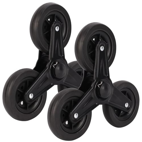 Treppenklettern Caster-Räder, faltbare 2-Pack-faltbare rotbare dreieckige Räder, Anti-Schlupf-Hochleistungsdesign, für den Einkaufswarenwagen Ersatz von Kalastussaari