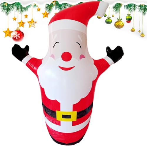 Weihnachten Schlauchboote 4.4x3, 4 ft aufblasbare Santa PVC Cartoon Cartoon Wasserflut Tumbler Santa Dekor mit Bonus -Inflator für Urlaub Party Innenräume im Freien im Freien Rasendekoration Weihnacht von Kalastussaari