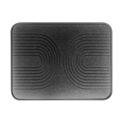 Kalawen Abtropfmatte Geschirr Stein, Schnell Trocknende Kieselgur Duschmatte Badematte, Wasserabsorbierende Matte mit rutschfestem Silikon, 2 Stone Dish Drying Mat 2 Silikon 4er-Pack Grau von Kalawen