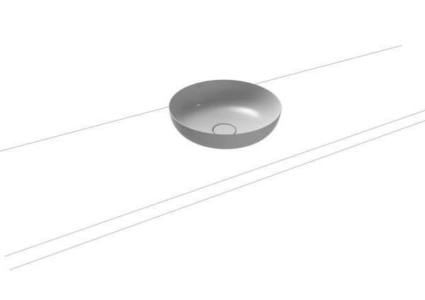 Kaldewei Miena Waschtisch-Schale, 3181, rund, ohne Überlauf, Durchmesser 380mm, 909406000, Farbe: Manhattan mit Perl-Effekt von Kaldewei