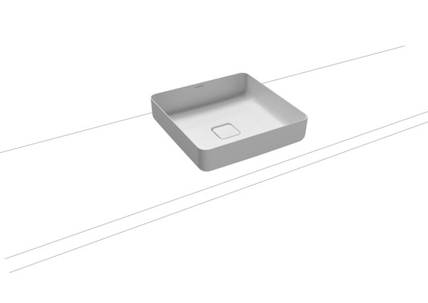 Kaldewei Miena Waschtisch-Schale, 3184, 400x400 mm, ohne Überlauf, 909506000, Farbe: Weiß, mit Perl-Effekt von Kaldewei