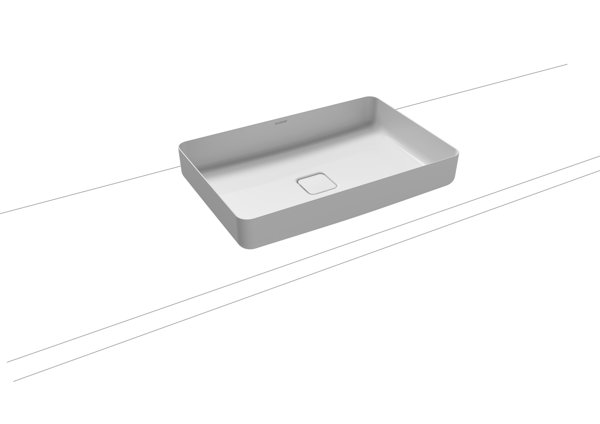 Kaldewei Miena Waschtisch-Schale, 3185, 580x380 mm, ohne Überlauf, 909506000, Farbe: Weiß, mit Perl-Effekt von Kaldewei