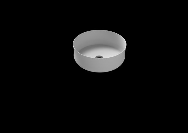 Kaldewei Ming Waschtisch-Schale, 3186, ohne Überlauf, rund, Durchmesser 400mm, 91330600, Farbe: Alpinweiß Matt mit Perl-Effekt von Kaldewei