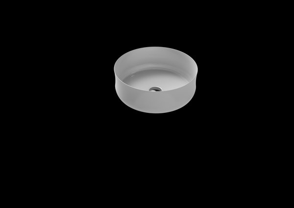 Kaldewei Ming Waschtisch-Schale, 3186, ohne Überlauf, rund, Durchmesser 400mm, 91330600, Farbe: Weiß, mit Perl-Effekt von Kaldewei