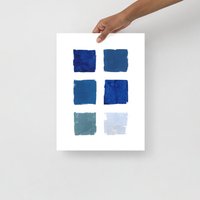 Blaue Farbpalette Kunstdruck von KaleidoscopeLivingUS