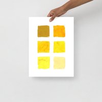 Gelbe Farbpalette Kunstdruck von KaleidoscopeLivingUS