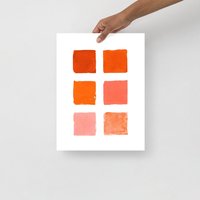 Orange Farbpalette Kunstdruck von KaleidoscopeLivingUS