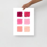 Pinke Farbpalette Kunstdruck von KaleidoscopeLivingUS