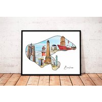 Borkum Kunstdruck Mit Rahmen, Maritime Nordsee Kunst, Sehenswürdigkeiten Poster, Insel Deko, Inselform, Geschenk Borkum Kunstdruck Mit Rahmen, Maritime Nordsee Kunst, Sehenswürdigkeiten Poster, Insel Deko, Inselform, Geschenk von KalenderKunst2026