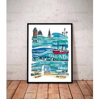 Cuxhaven Kunstdruck Mit Rahmen, Maritime Kunst, Sehenswürdigkeiten Poster, Deko Cuxhaven Kunstdruck Mit Rahmen, Maritime Kunst, Sehenswürdigkeiten Poster, Deko von KalenderKunst2026